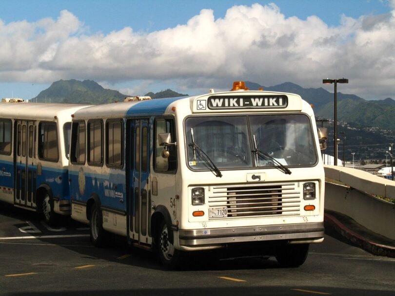 shuttle bus outside airport terminal