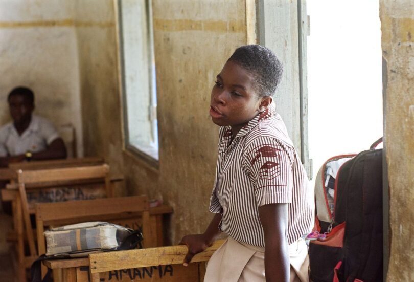 students asking questions in a classroom