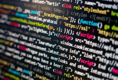 Programming code on a screen