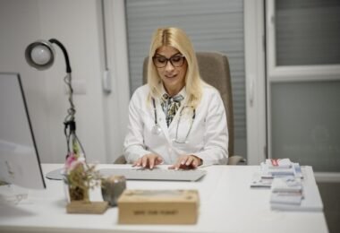 A doctor consulting with a patient