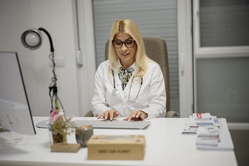A doctor consulting with a patient