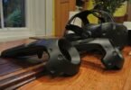 VR headset with controllers